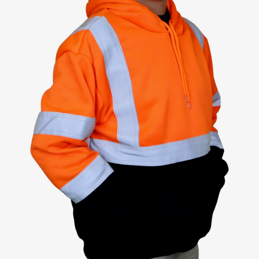 Two Tone Reflective Pullover Hoodie